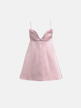 WORN ONCE ZARA x DISNEY Harry Lambert pink satin bow dress size L